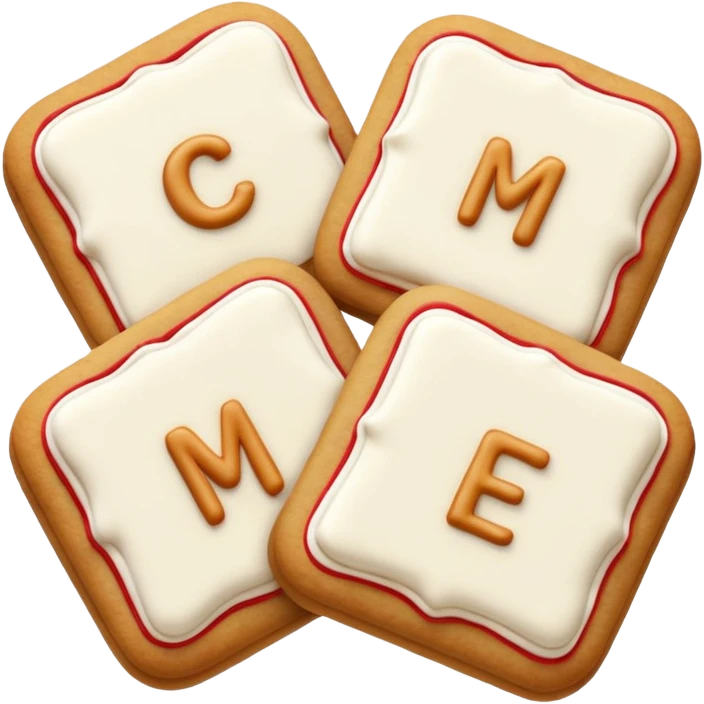 letter cookies emoji