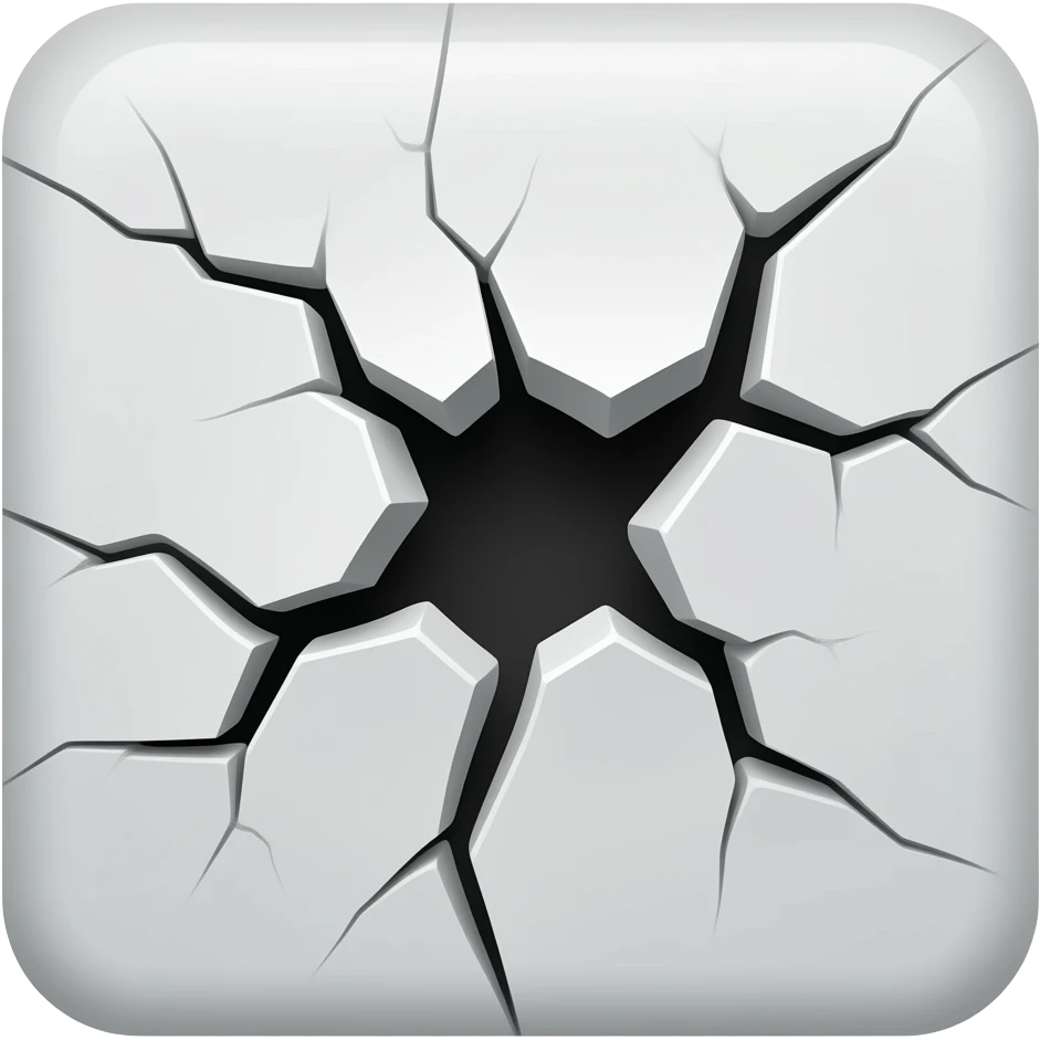 stylized wall crack decal emoji