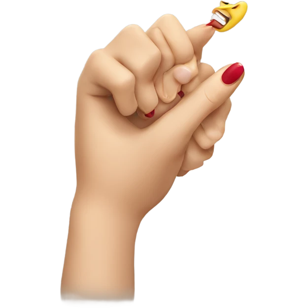 emoji biting nails  emoji