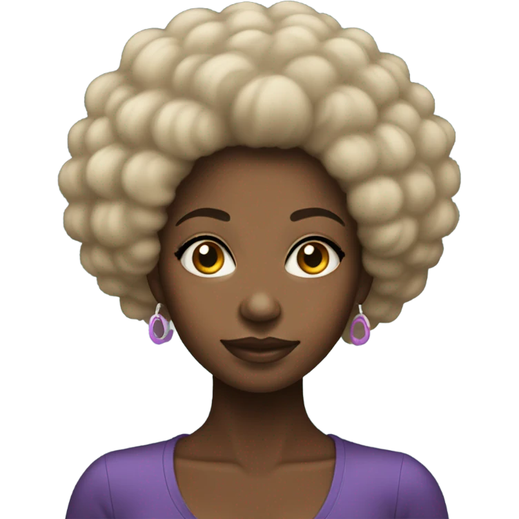 Black girl with afro   emoji