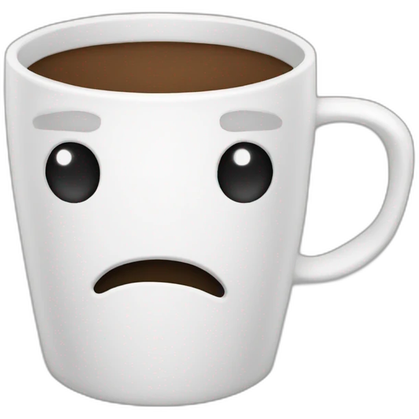 coffee cup with attitude emoji