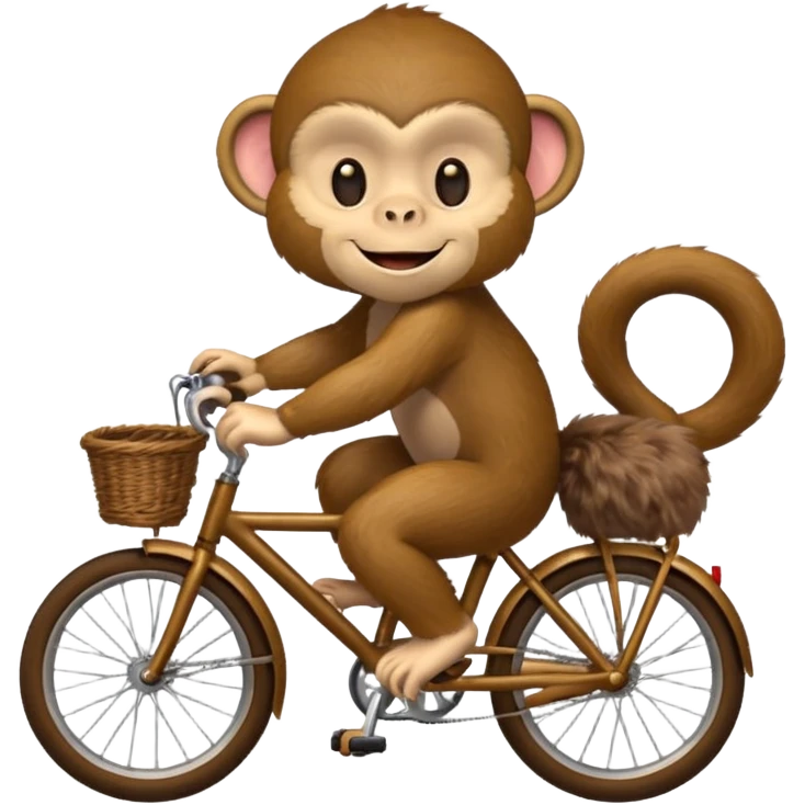 monkey riding a bicycle emoji