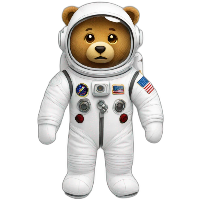 astronaut plush bear emoji