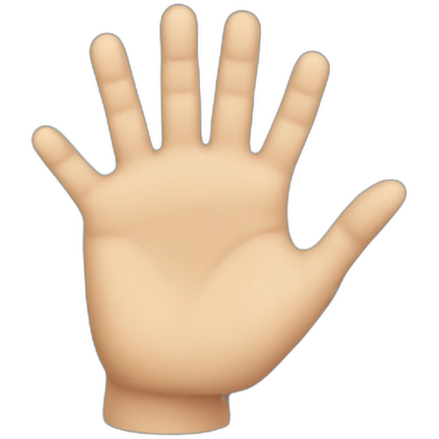 4 fingers hand emoji