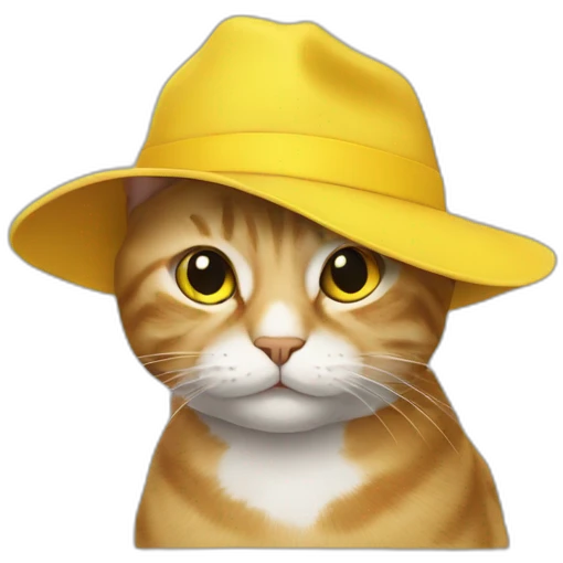 cat with a yellow hat emoji