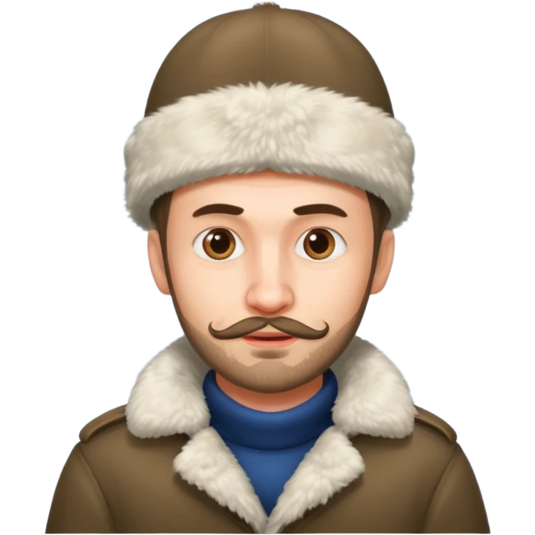 crazy russian man with ushanka emoji