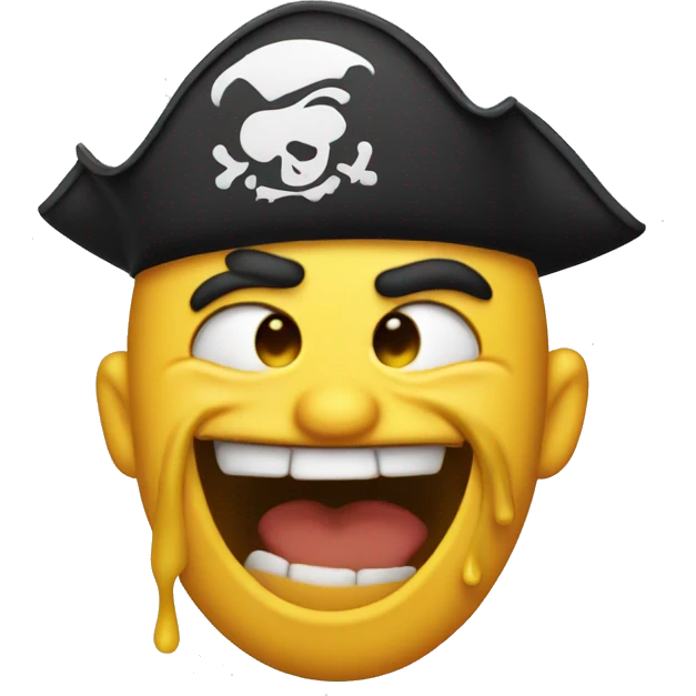 Laughing Crying Pirate, ROFL, Wheezing Laugh, Tears emoji