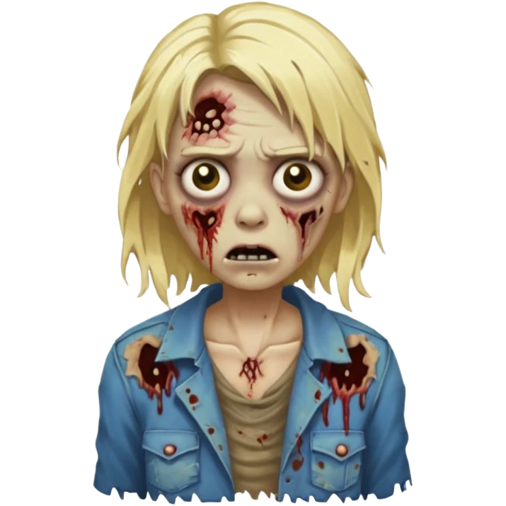 a blonde zombie with medium hair  emoji