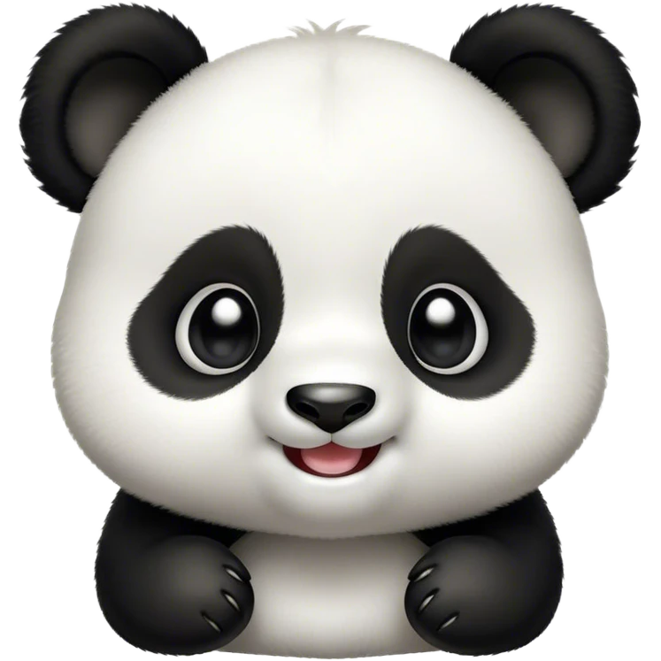 Cinematic Comical Baby Panda Portrait Emoji, Head tilted dramatically with an exaggeratedly amused expression, featuring a quirky, fluffy black and white Fur with wide, expressive eyes filled with playful disbelief, Simplified yet hilariously expressive features, highly detailed, glowing with a slightly sassy glow, high shine, dramatic yet playful, stylized with an air of cheeky mischief, bright and endearing, soft glowing outline, capturing the essence of a spirited and over-the-top baby panda, so meme-worthy it feels like it could roll its eyes into internet fame instantly! emoji