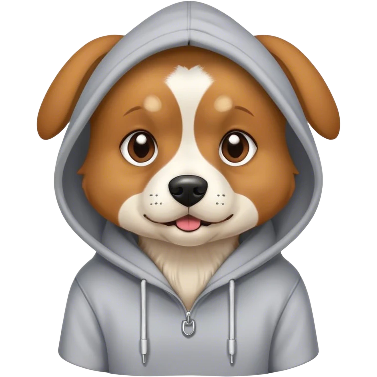 Dog wearing hoodie  emoji