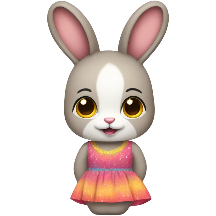 Bunny with a dress emoji