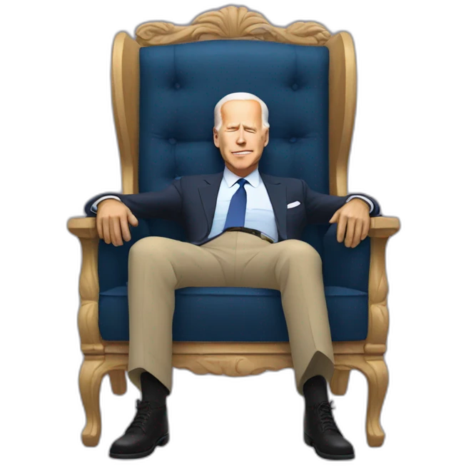 biden asleep in a chair emoji