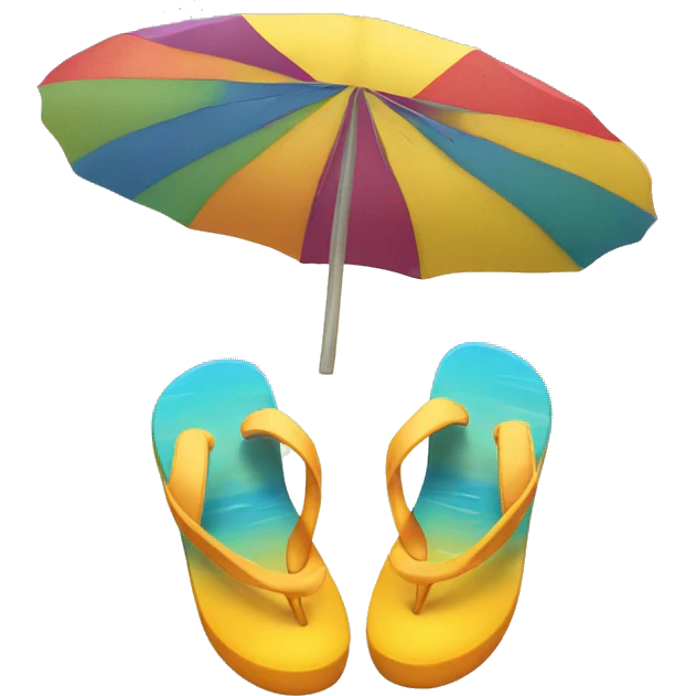 sun with flip flops emoji