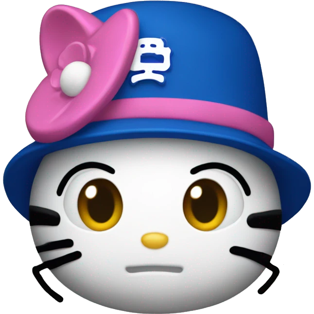 HELLO KITTY IN DODGER HAT emoji