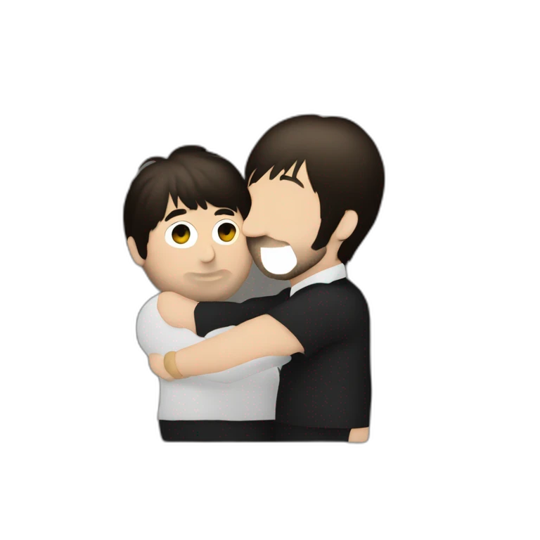 Keith Moon hugging Ringo Starr emoji