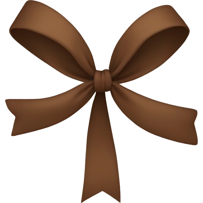 Brown bow emoji