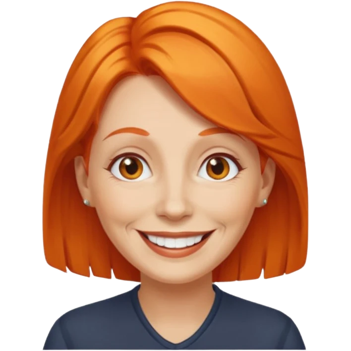 old adult female, orange hair emoji