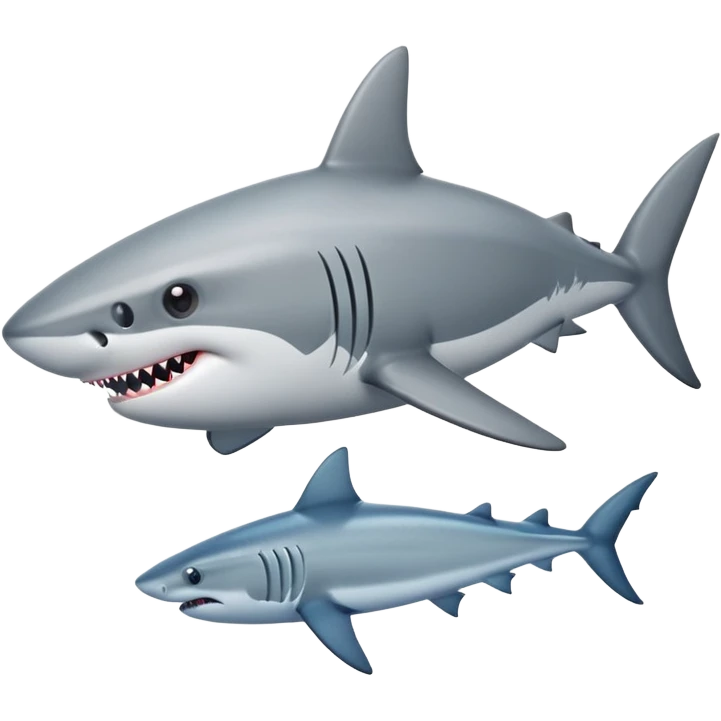 Shark with fish  emoji