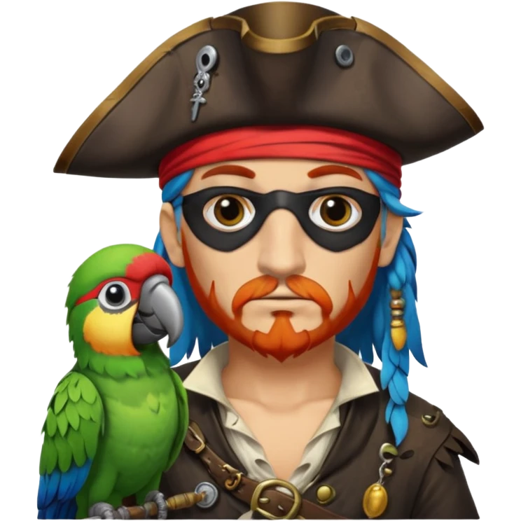 pirate and parrot emoji