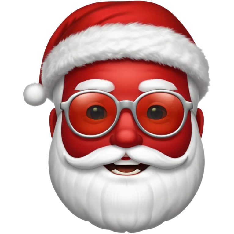 santa klaus with sunglasses with big smile emoji