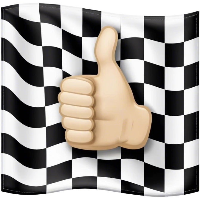 Thumbs up checkered black and white race flag colored with “damn right I do! “ quote on it  emoji