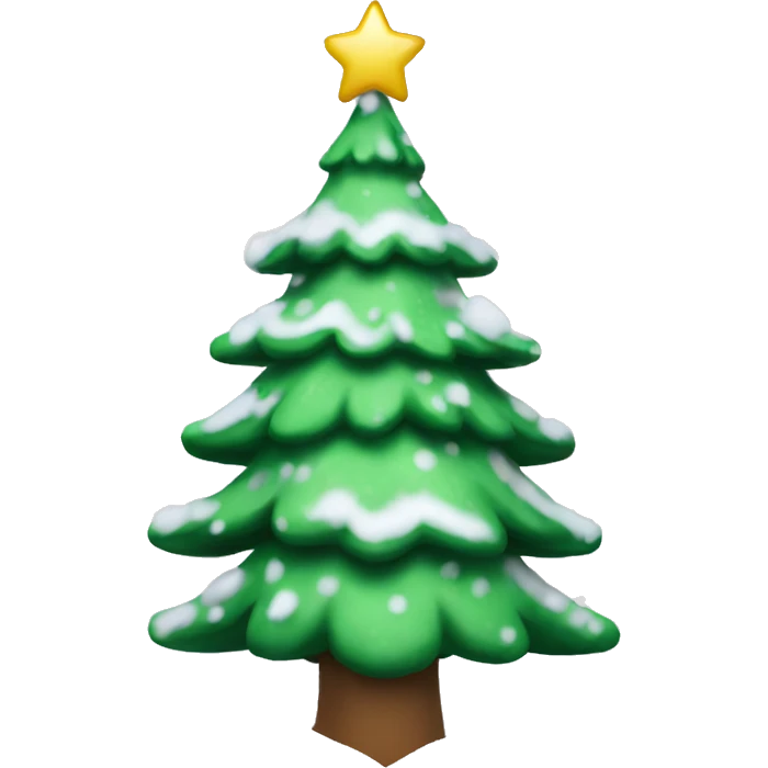 Christmas tree with snow  emoji