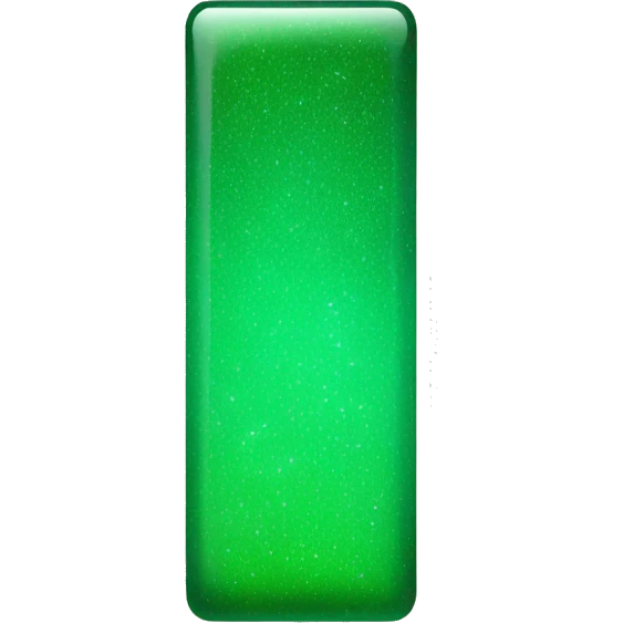 Green shimmering rectangle with LONG inscription emoji