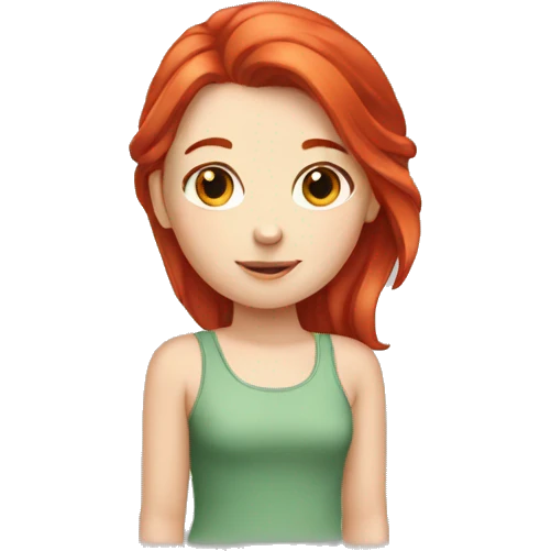 young white girl with red hair emoji