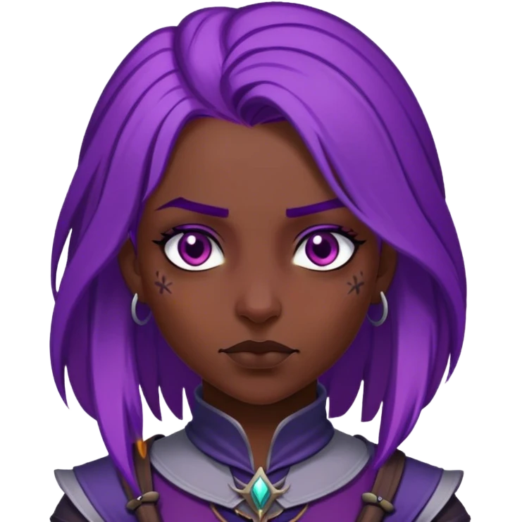 dark witcher girl purple  emoji