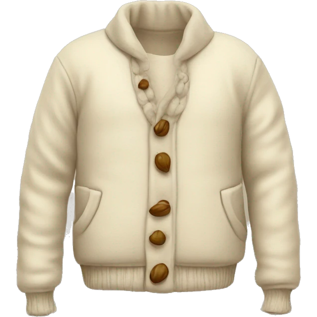 Cozy Christmas clothes beige color  emoji
