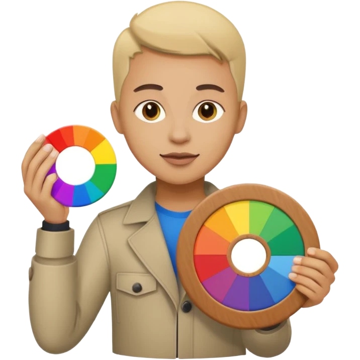 graphic designer , color wheel, photoshop icon emoji