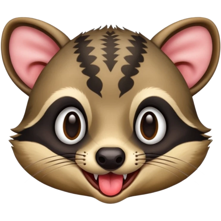 civet shows yummy face with long tongue emoji