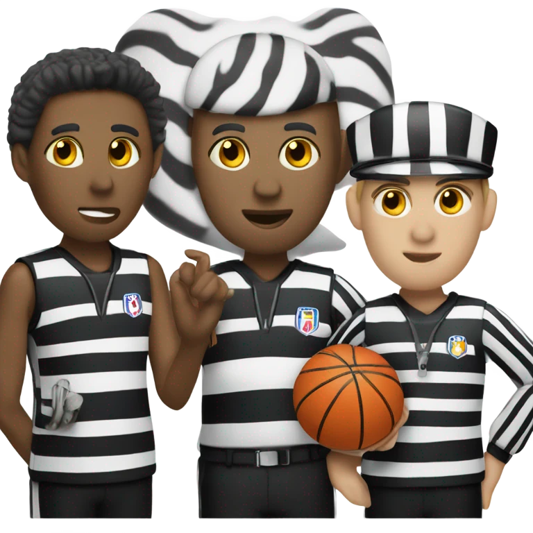 Basketball ref with a zebra’s head emoji