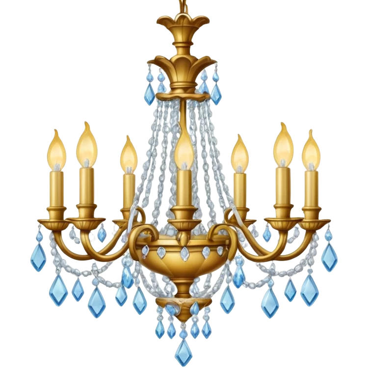 light bulb on a chandelier emoji