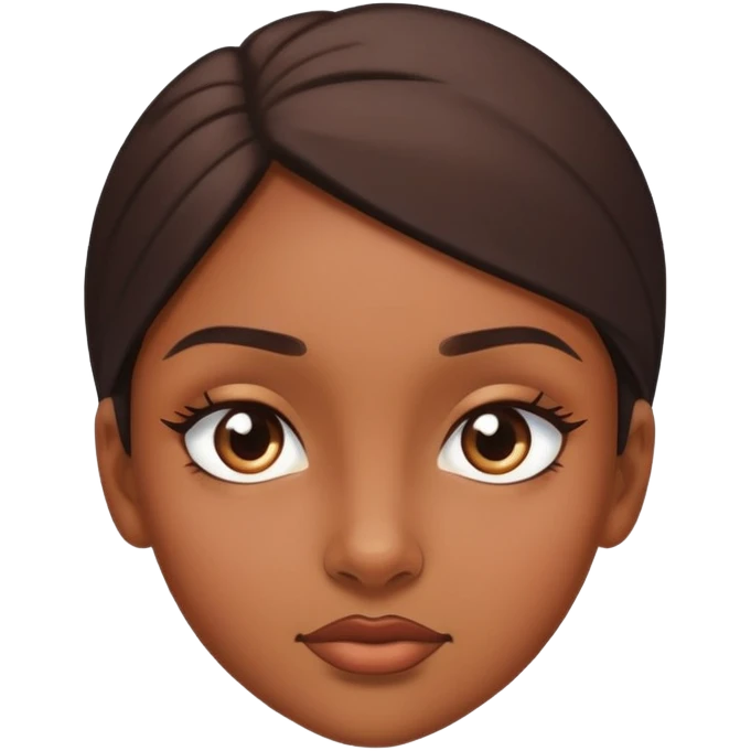Brown skin girl with one eyebrow up side eye  emoji