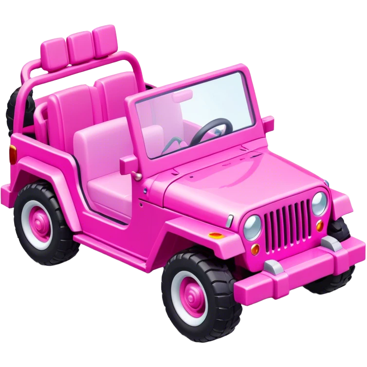 Barbie jeep, isometric  emoji