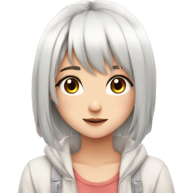 In love heart eyes anime girl emoji