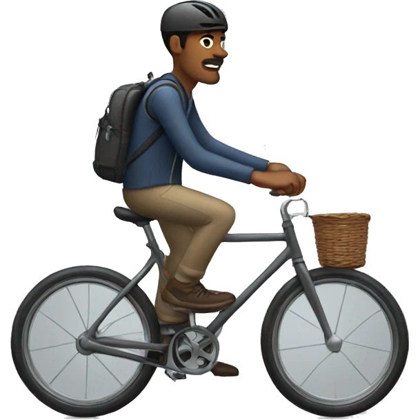 A man with bike emoji