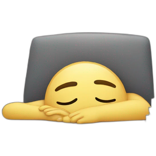 Head on desk sleeping emoji