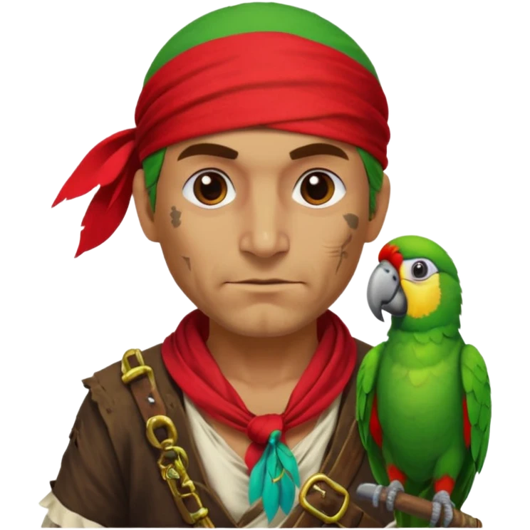 pirate and parrot emoji