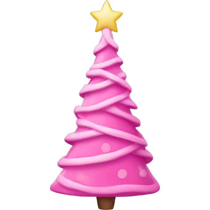 pink Christmas tree emoji