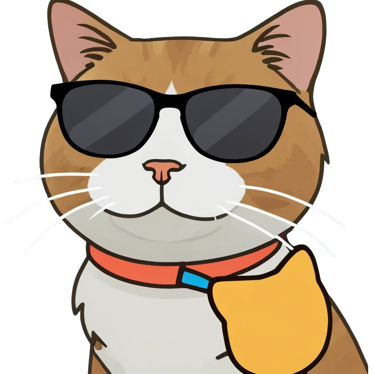 Cat with sunglasses emoji