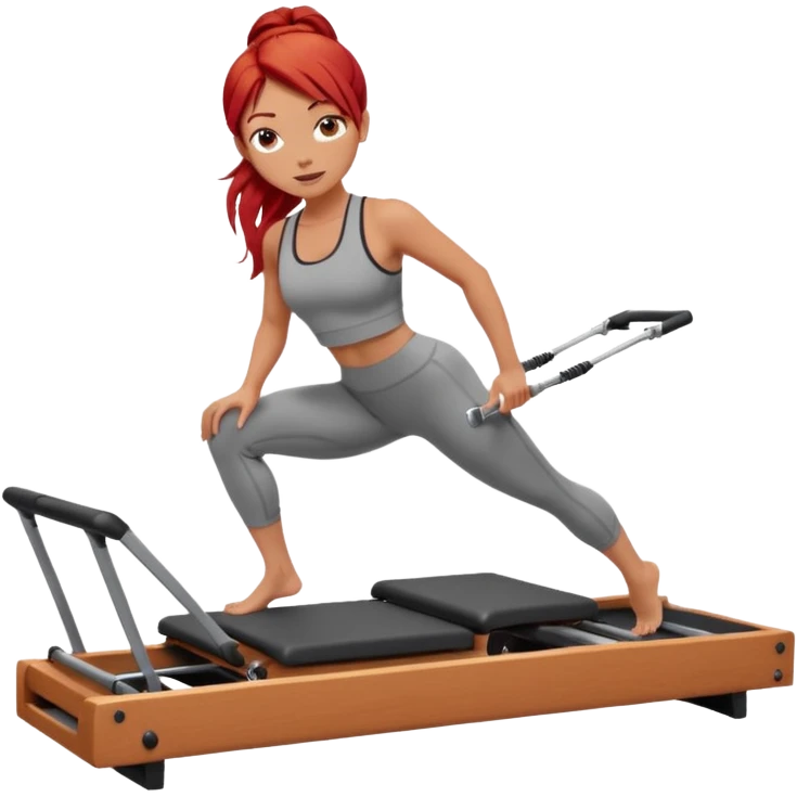 Pilates + red hair + white girl + reformer emoji