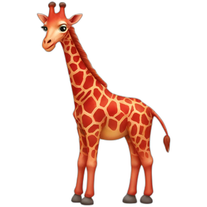 red giraffe emoji