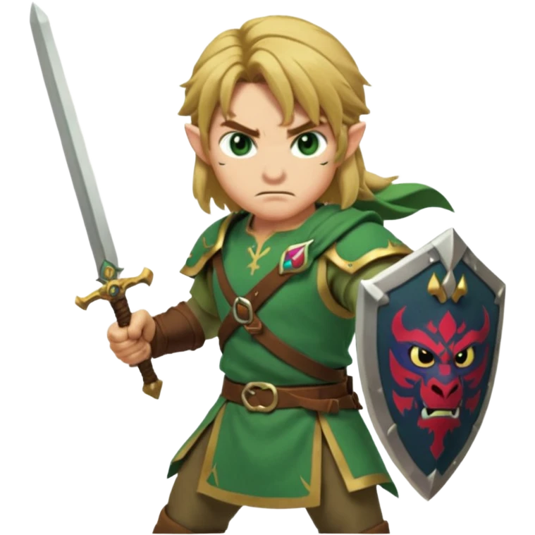 Faça um emoji com o Zelda lutando com culpa emoji