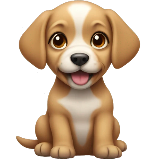 
super cute puppy emoji