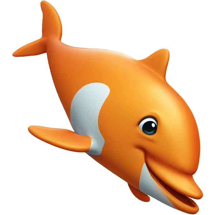 Orange dolphin  emoji