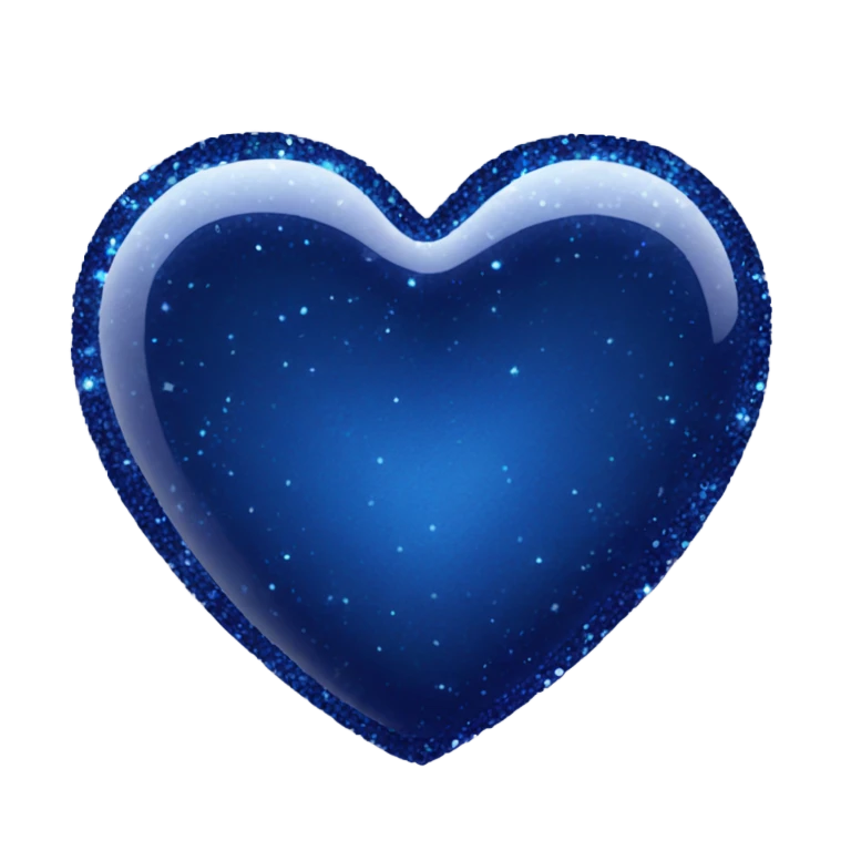 Sparkly midnight blue heart  emoji