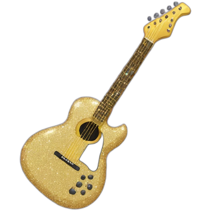 sparkly guitar emoji