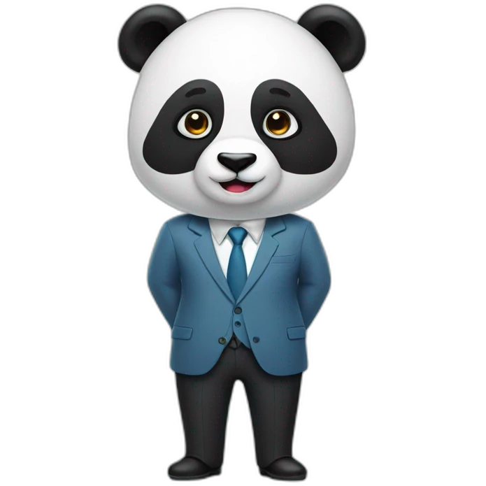 Panda businessman emoji